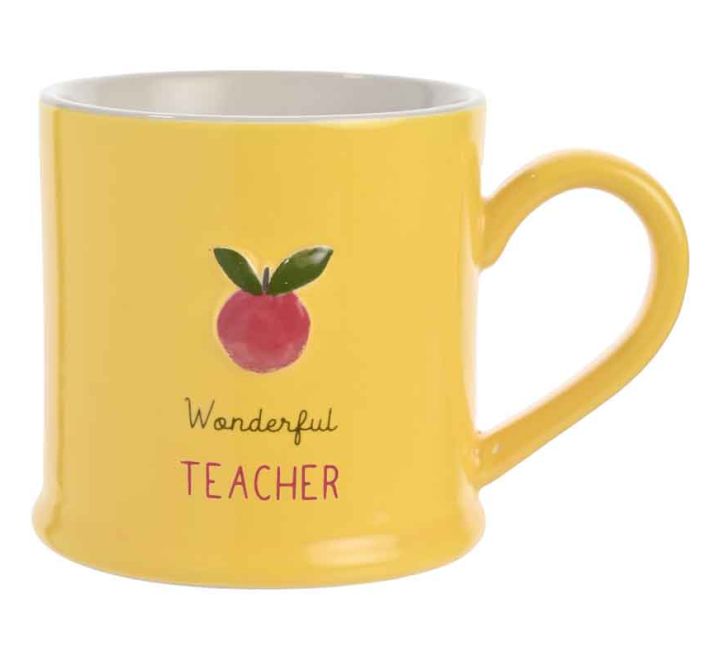 TEACHER LOVE LIFE EMBOSSED MUG