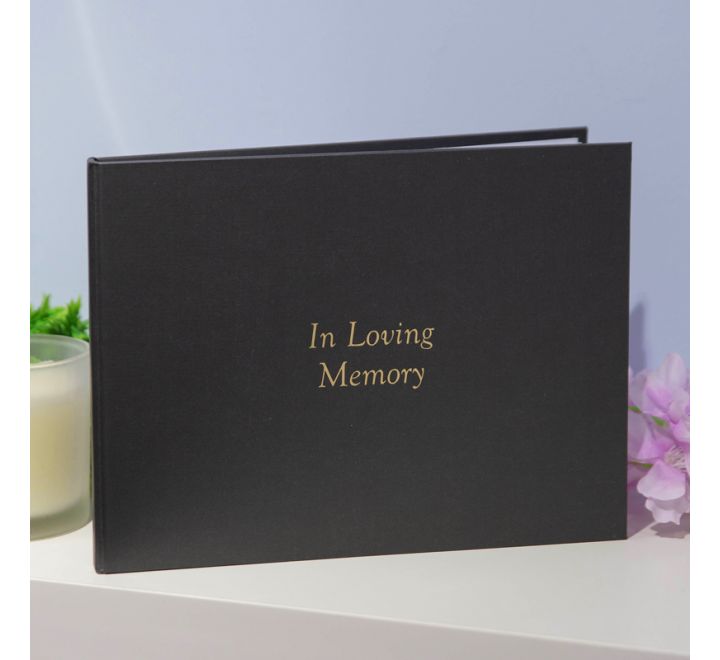Thoughts of You Book of Condolence - Black - Memories