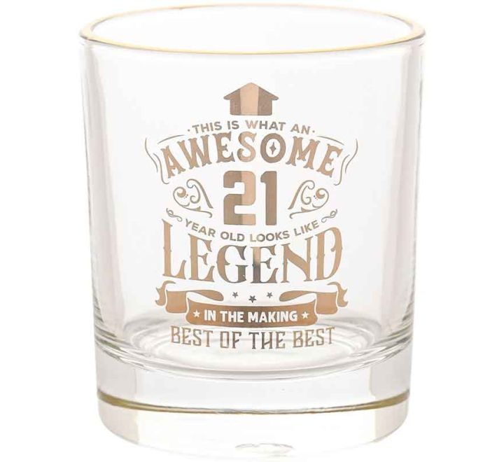 21 YEARS HARVEY MAKIN LEGEND TUMBLER GLASS