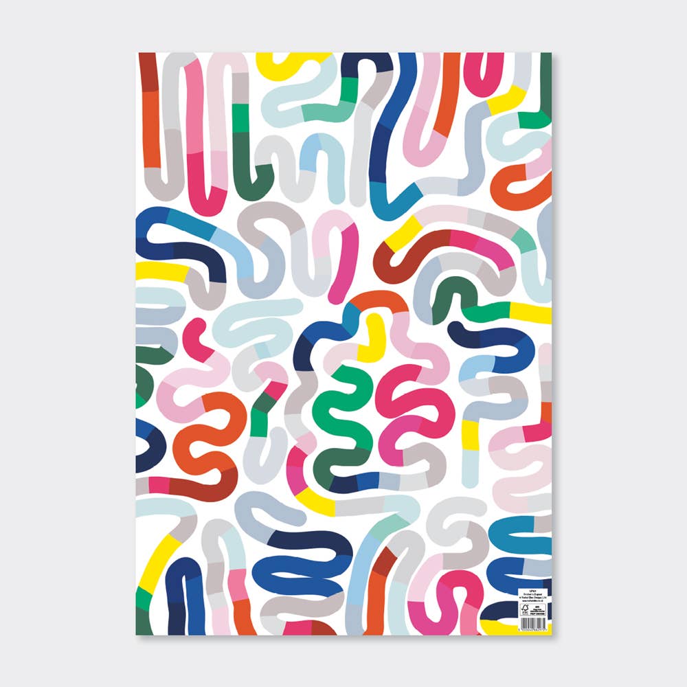 Gift Wrap Sheets - Colourful Wiggle