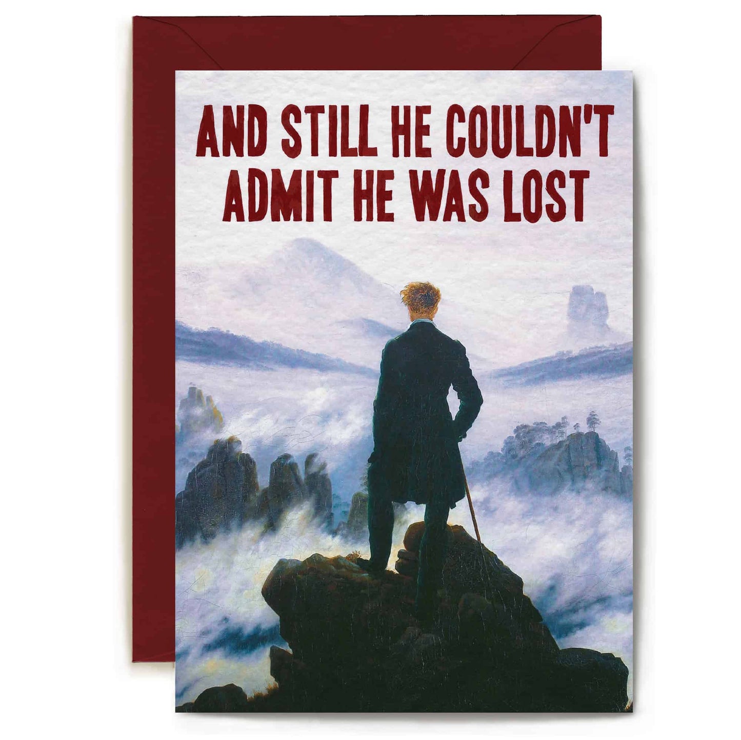 Admit He Was Lost Card by Artijoke - Funny Card