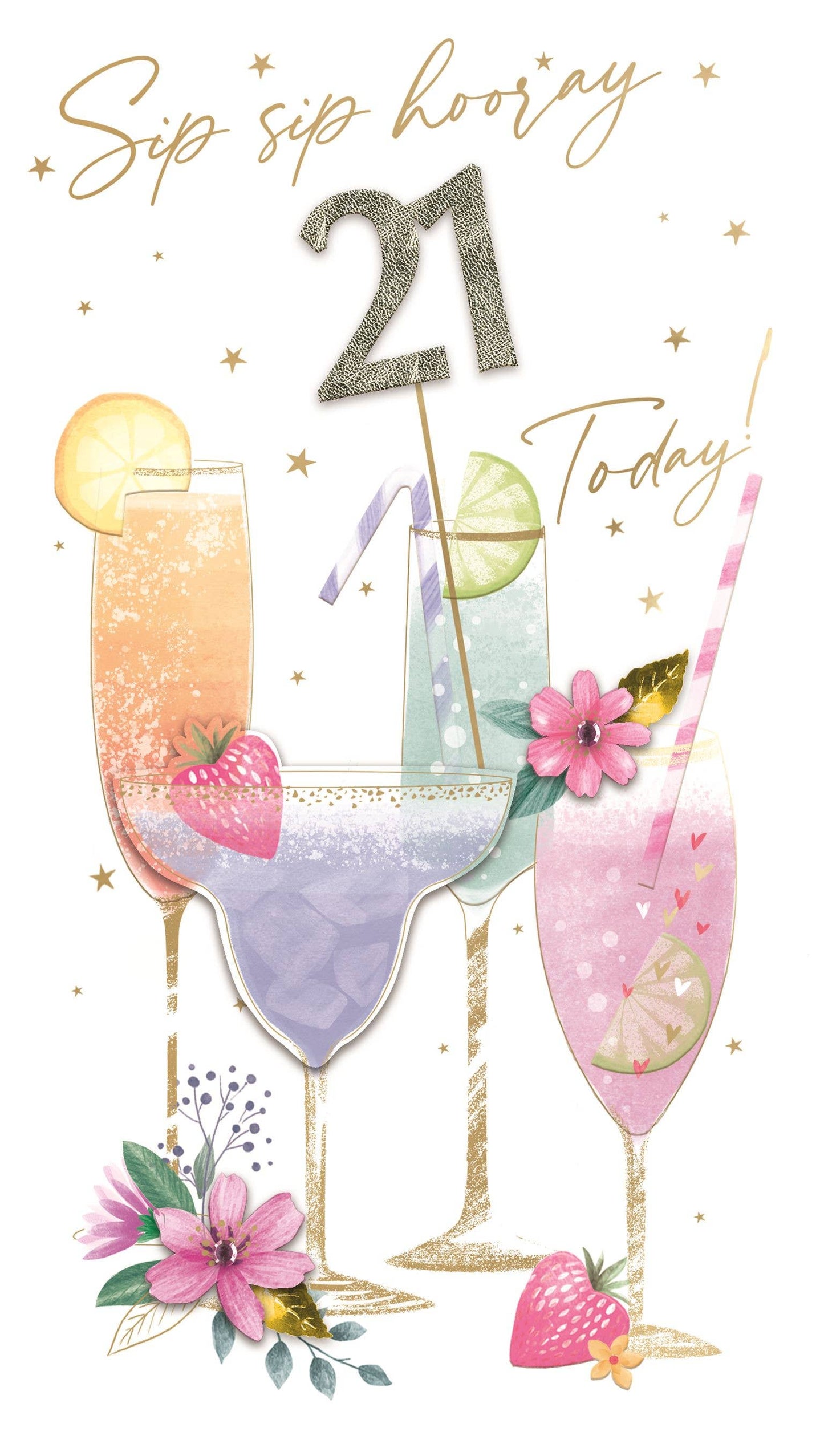 21st - Cocktail Glasses - Champagne - Second Nature