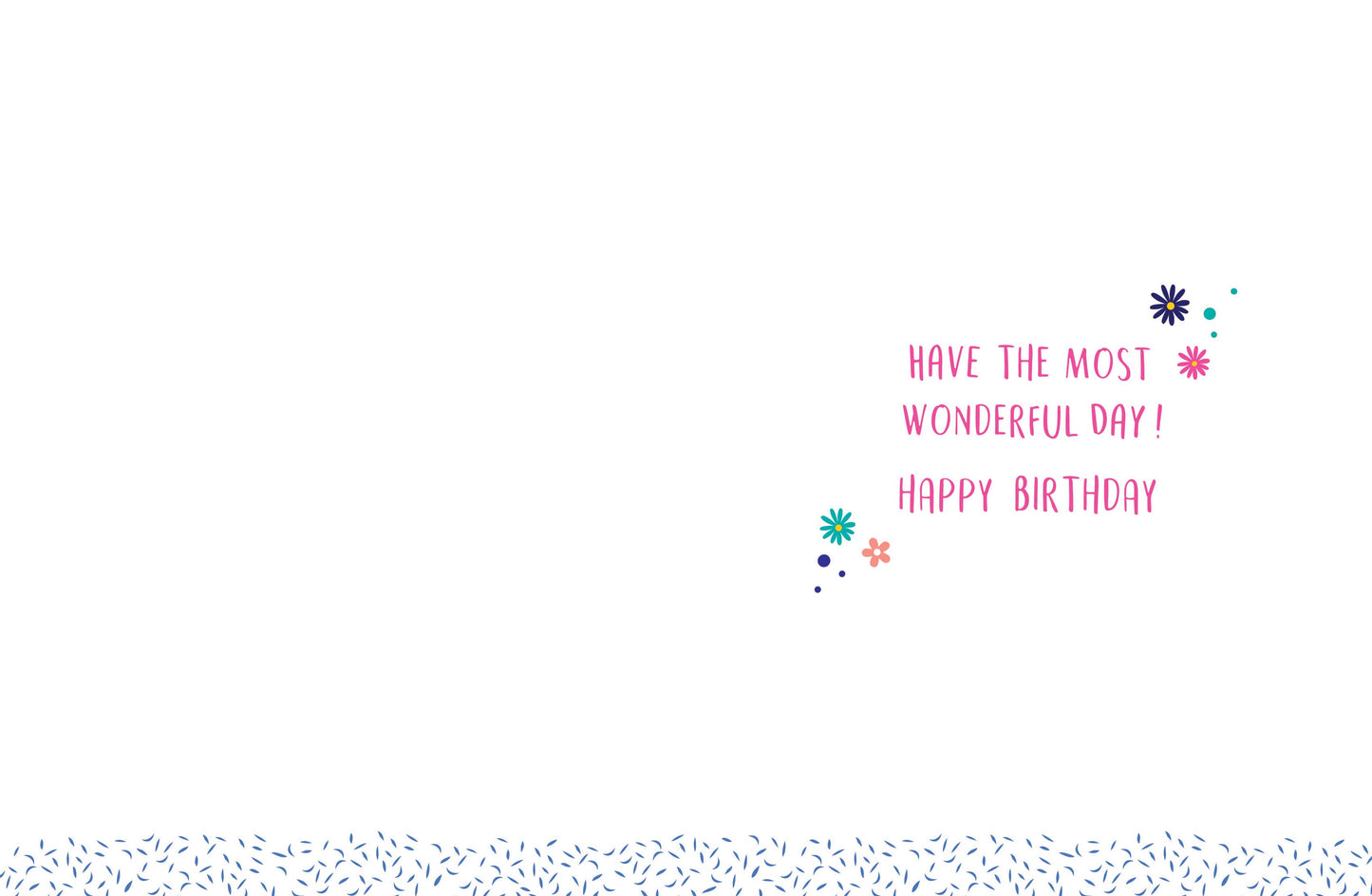 Birthday Card, Nan, Flowers On Blue