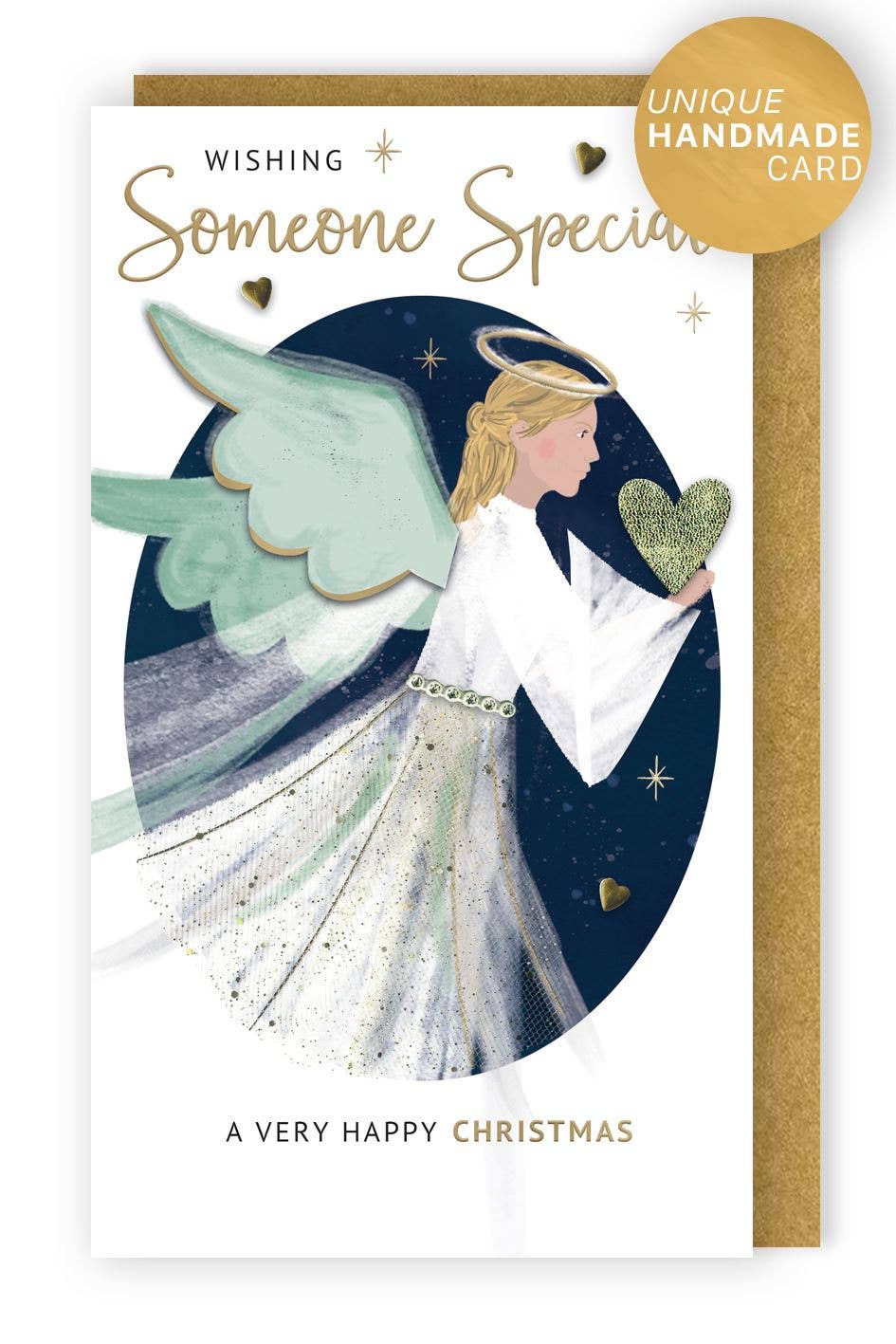 Someone Special-Angel-Christmas Card-Champagne-Second Nature
