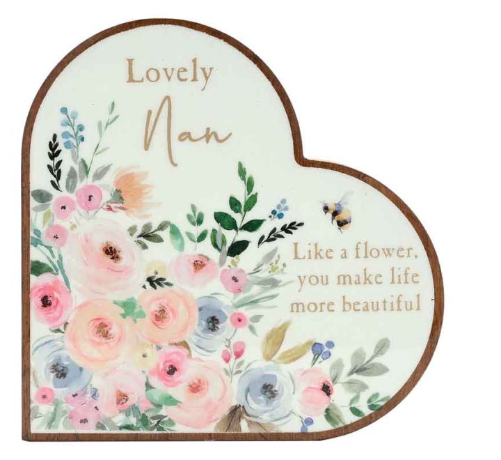 THE COTTAGE GARDEN MANTEL NAN HEART PLAQUE