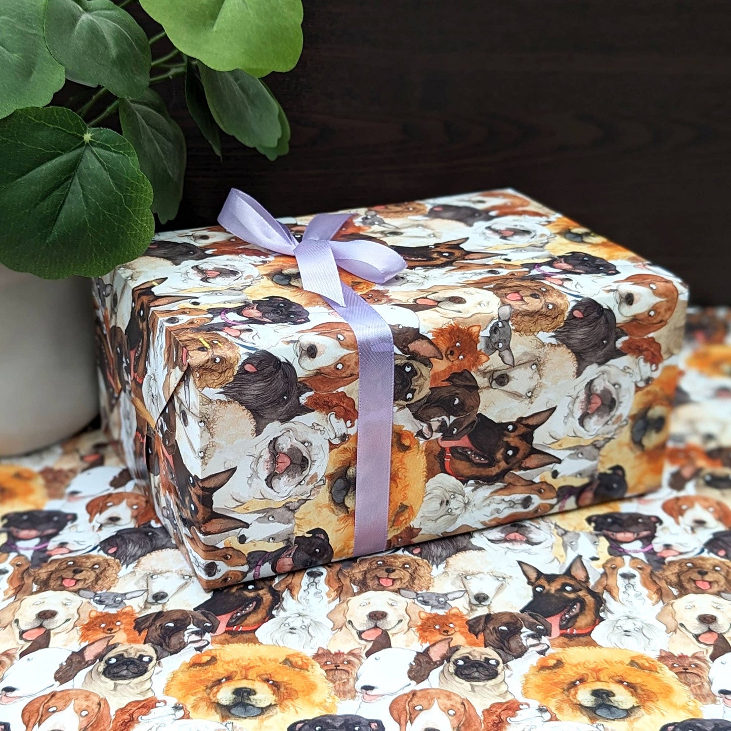 Fun dog wrapping paper, quirky dog gift wrap, Animal paper