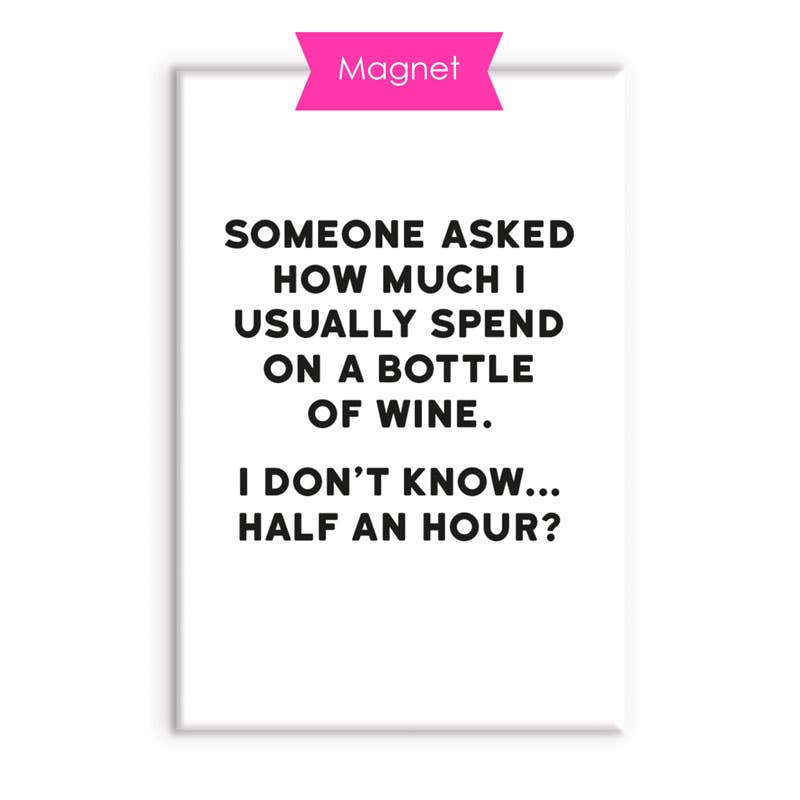 Bottle Of Wine Fridge Magnet