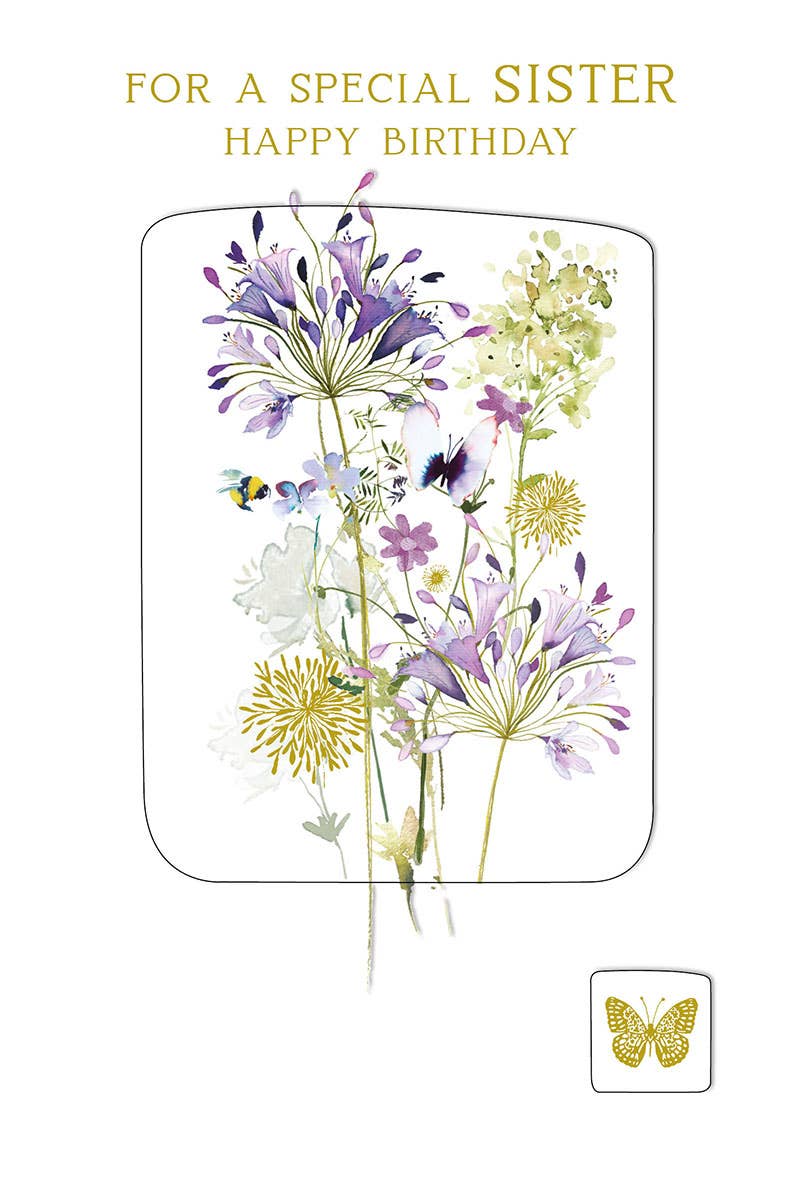 SISTER RELATIONS BIRTHDAY CARD HR415 ALLIUM PRESS
