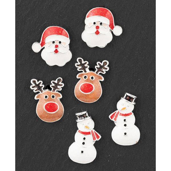 Girls Novelty Xmas Silver Plated Earrings