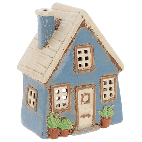 Village Pottery Garden Slat Roof House Tealight
