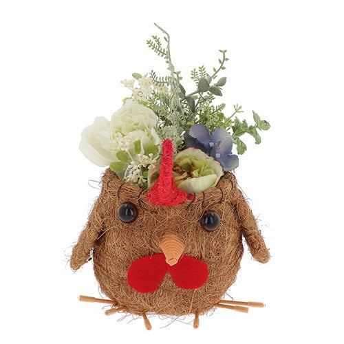 Cute Coir Planter Chicken Small