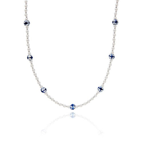 Ceramic Aztec Silver Plated Necklace