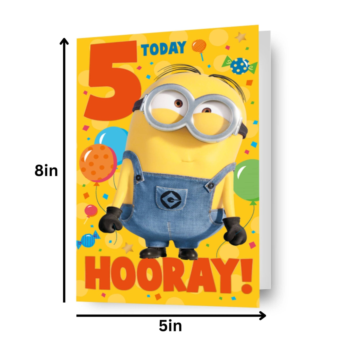 Despicable Me Minions Age 5 Birthday Card