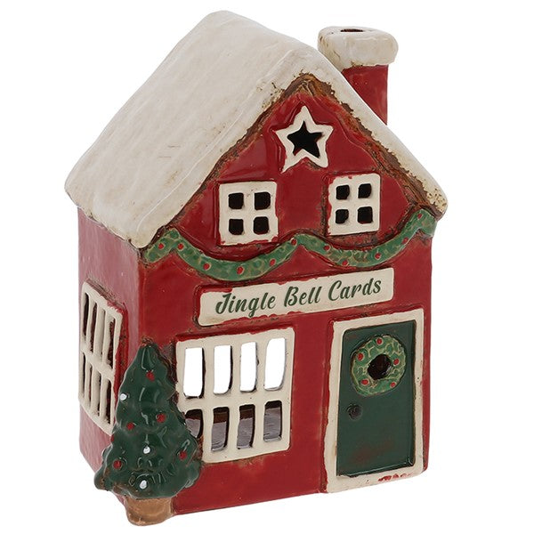 Village Pottery Xmas Card Shop Tealight