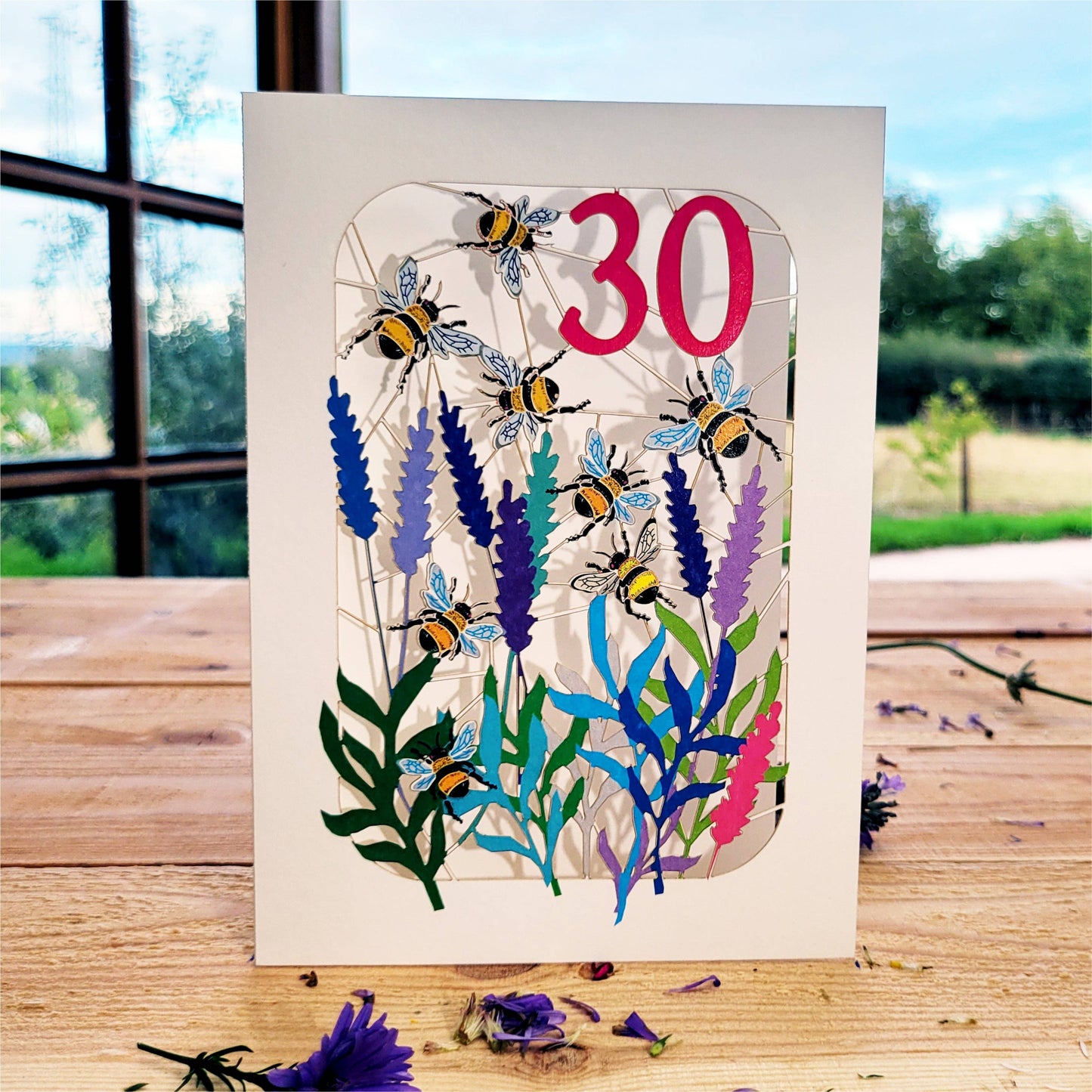 Age 30 Bee Design Birthday Card