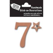 Stick-on Number 7 Rose Gold