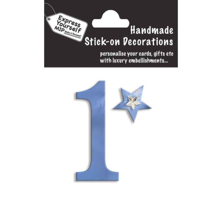76X50mm NO.1 BLUE MINI NUMBER STICKER