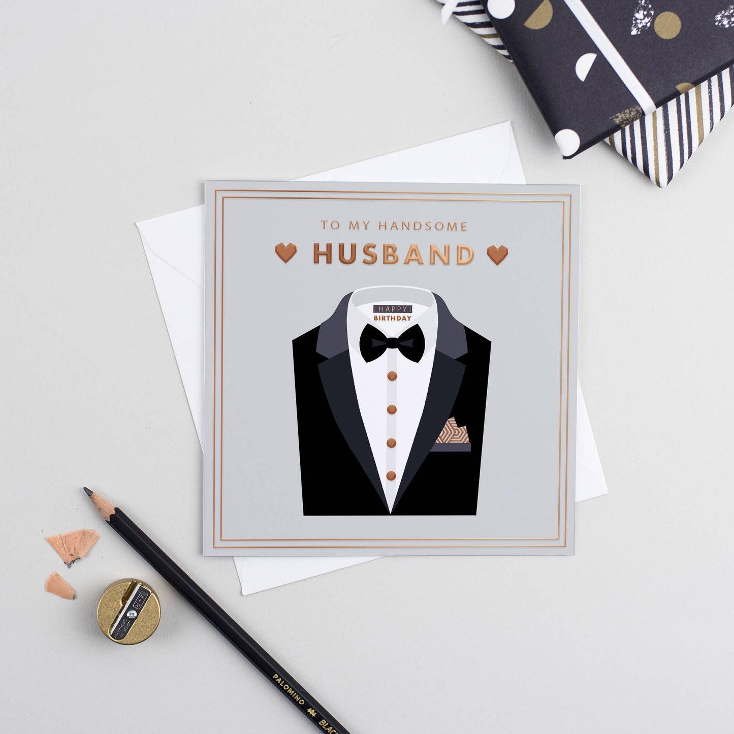 Pocket Square Husband Birthday Card