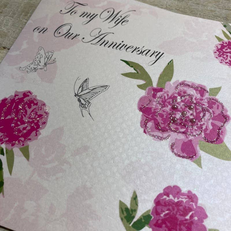 Wife, Anniversary Card, Roses (Pd214)