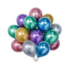 Chrome Multi Coloured Mixed Latex Balloon Bouquet (Helium Filled)