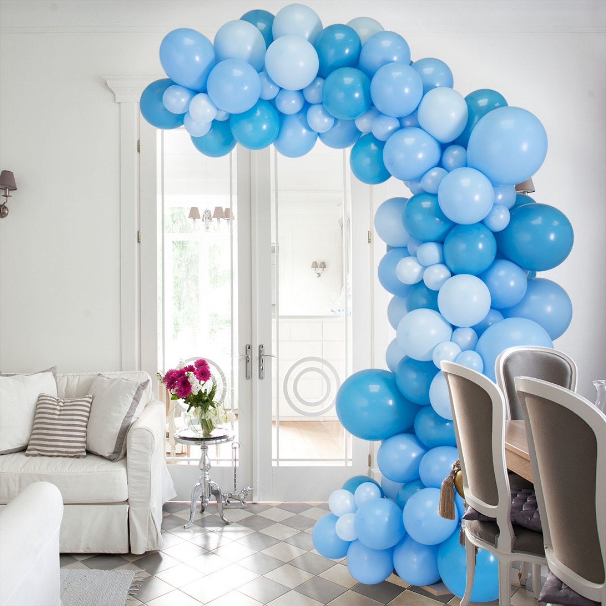 Sky Blue Latex Organic Half Arch