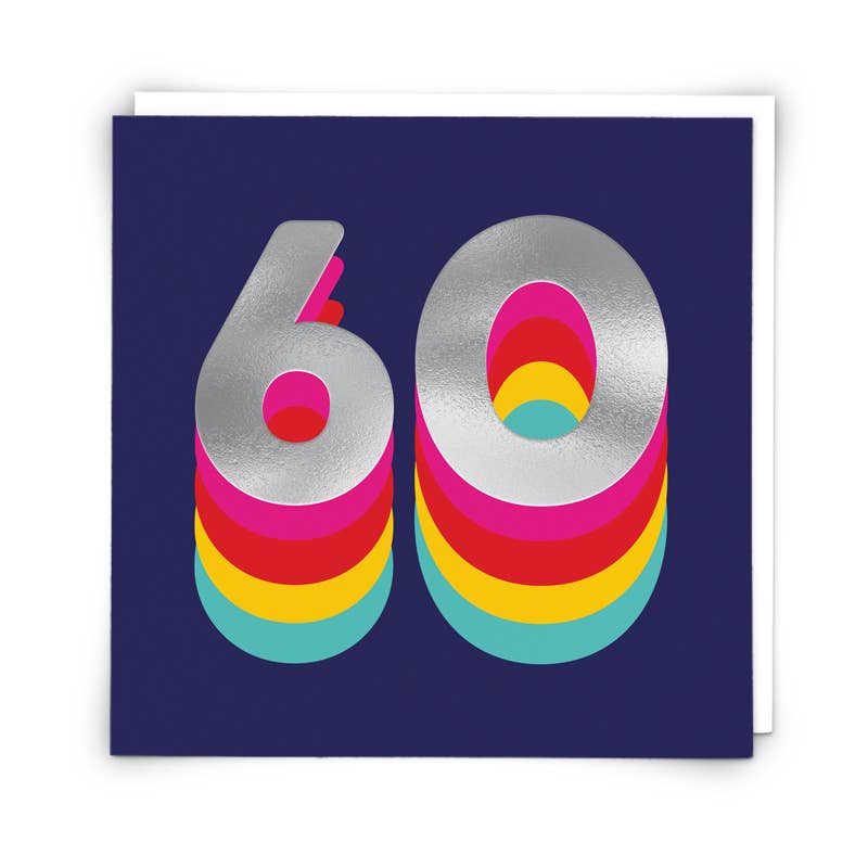 Navy 60 Greetings Card