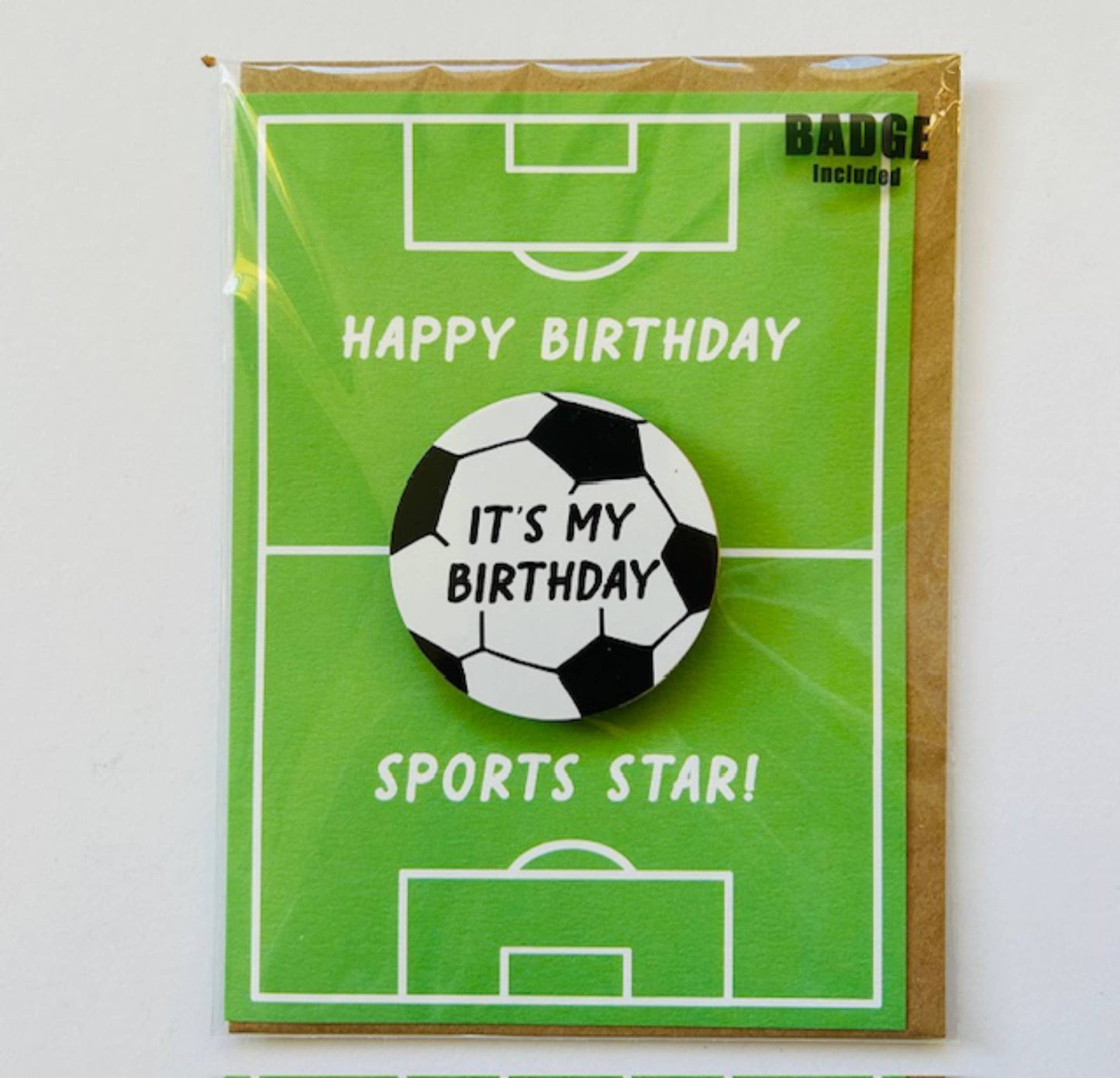 Football Birthday Badge Card