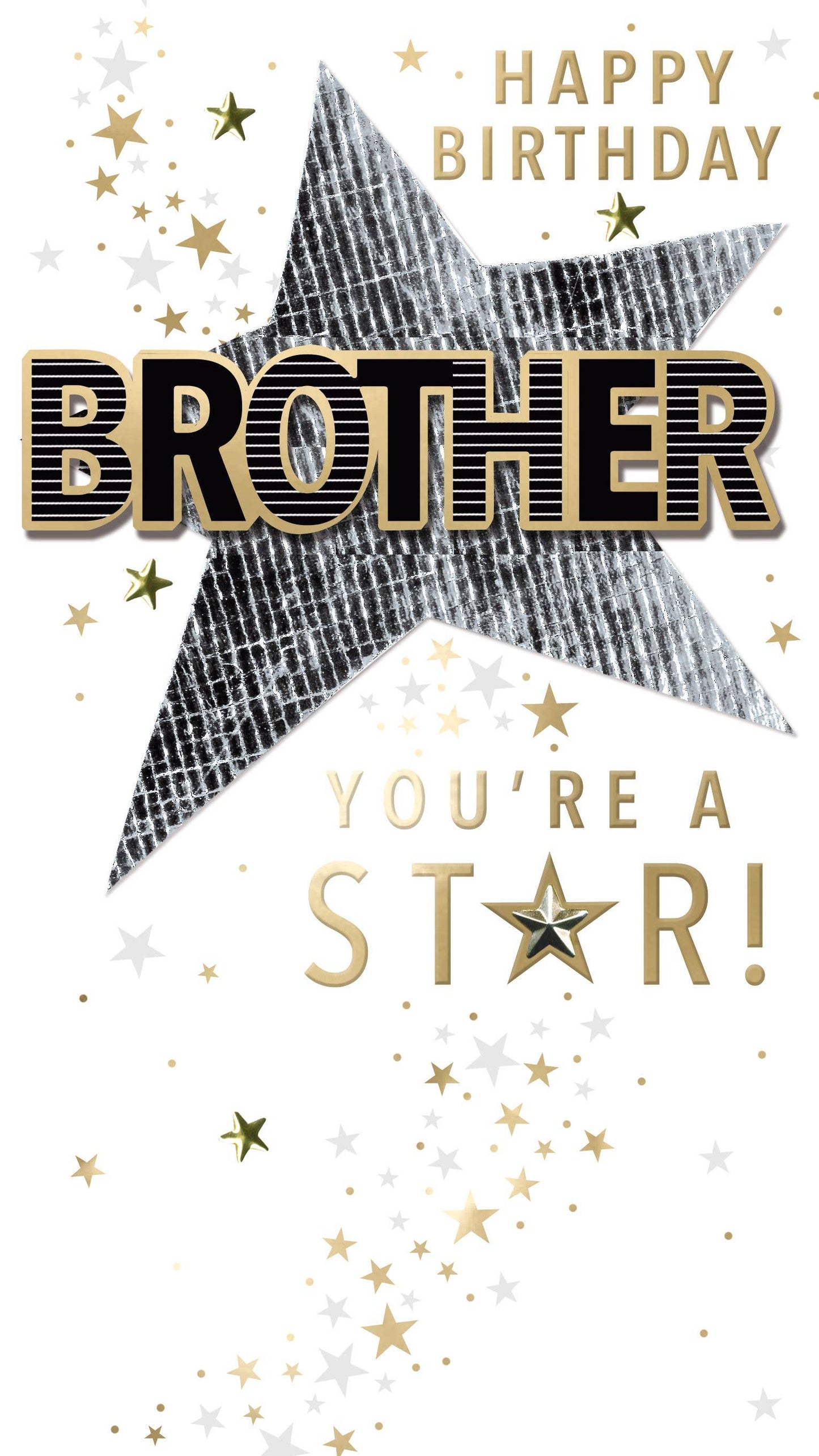 Brother - Star With Lettering - Champagne - Second Nature
