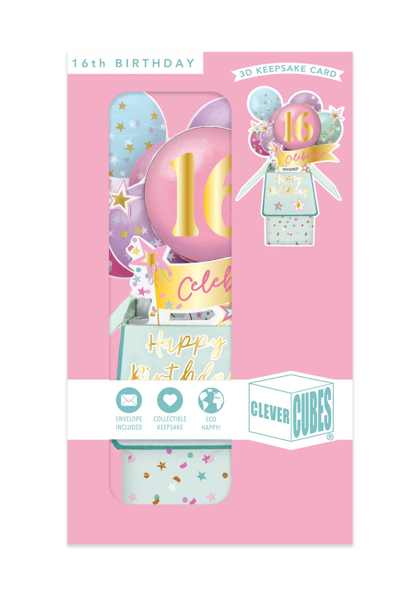 16th Balloons - 3D Pop Up's Greeting Card - Second Nature