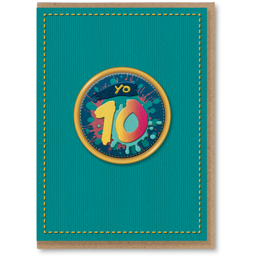 NAP250 10th birthday card, yo 10