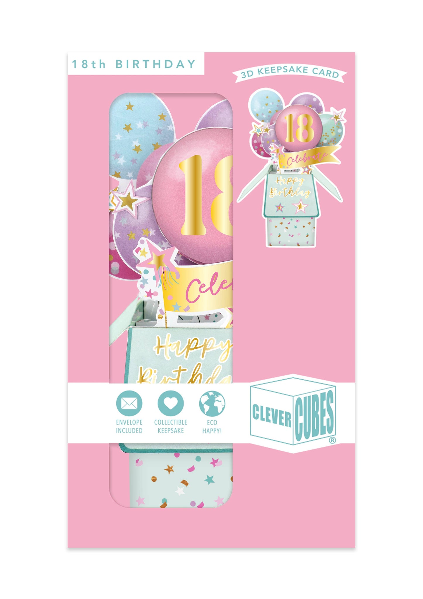 18th Balloons - 3D Pop Up's Greeting Card - Second Nature