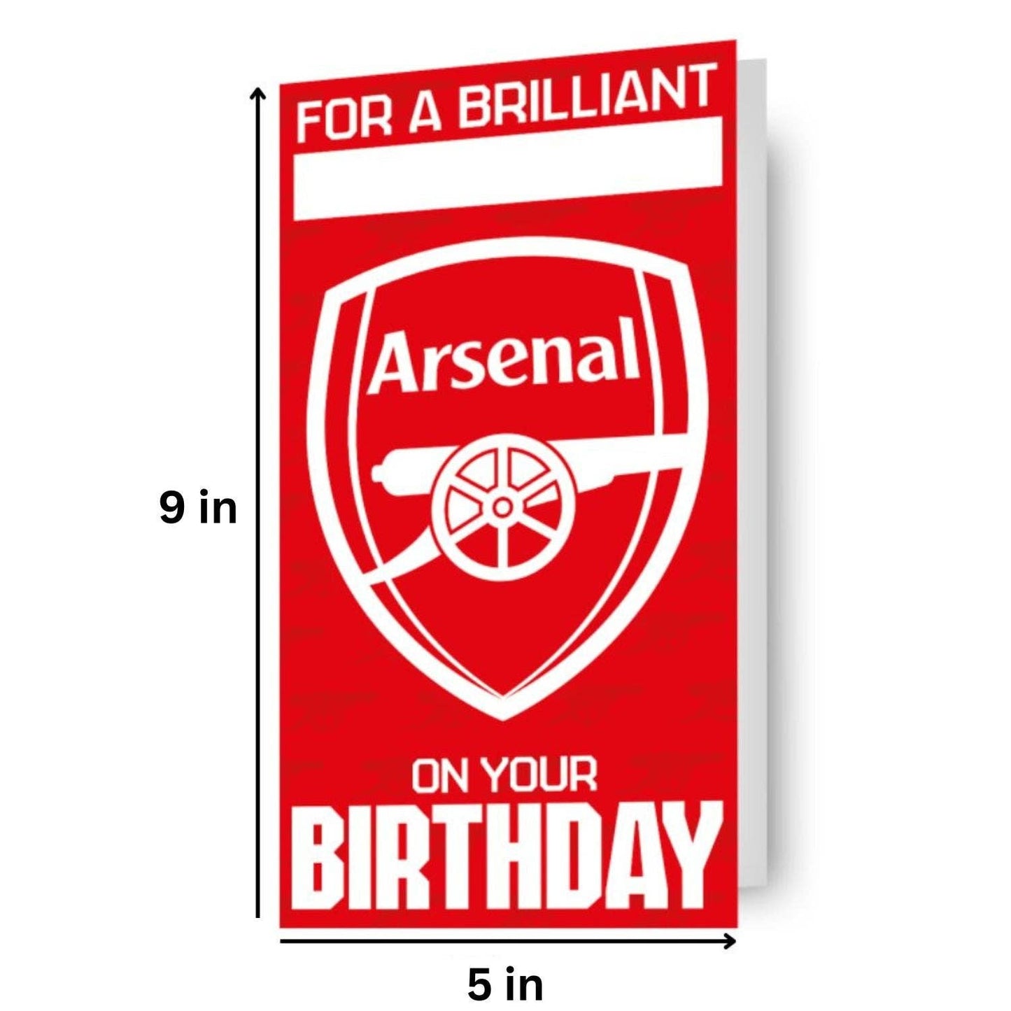 Arsenal FC Personalised Birthday Card With Sticker Sheet