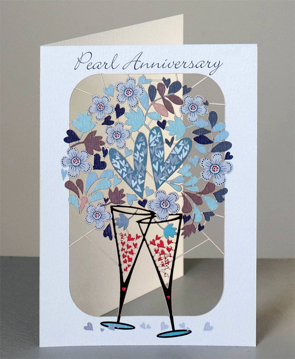 Pearl 30TH Wedding Anniversary Greeting Card - Champagne
