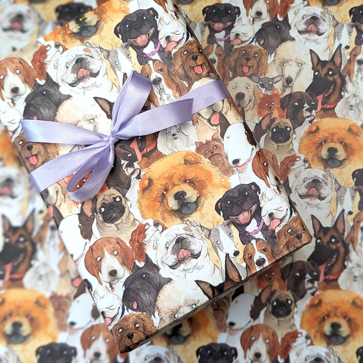 Fun dog wrapping paper, quirky dog gift wrap, Animal paper