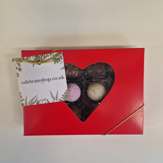 Select Your Own Valentines 12 Red Heart Chocolate Gift Box