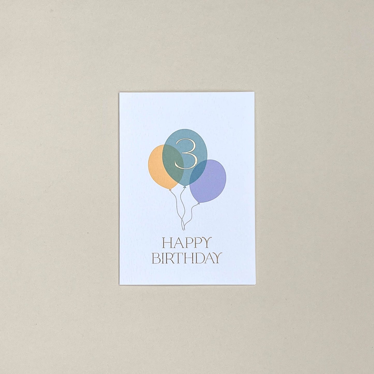 Third Birthday Balloon Bunch Card