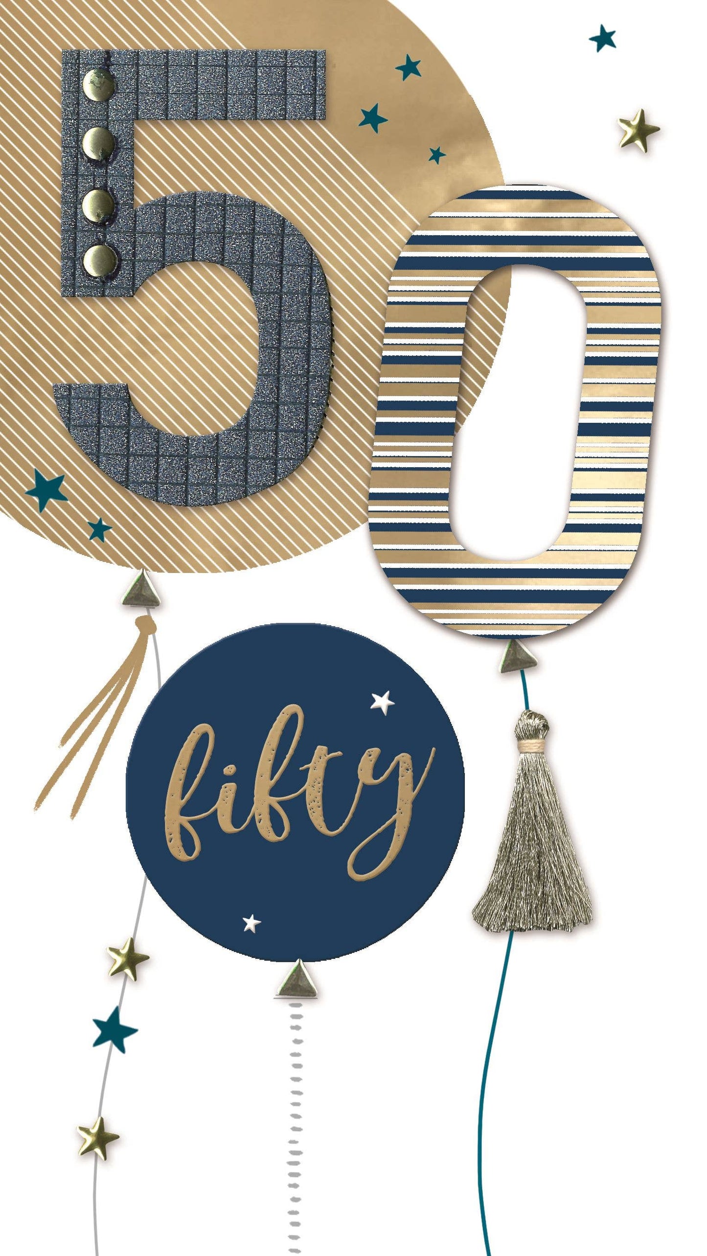 50th - Balloons - Champagne - Second Nature