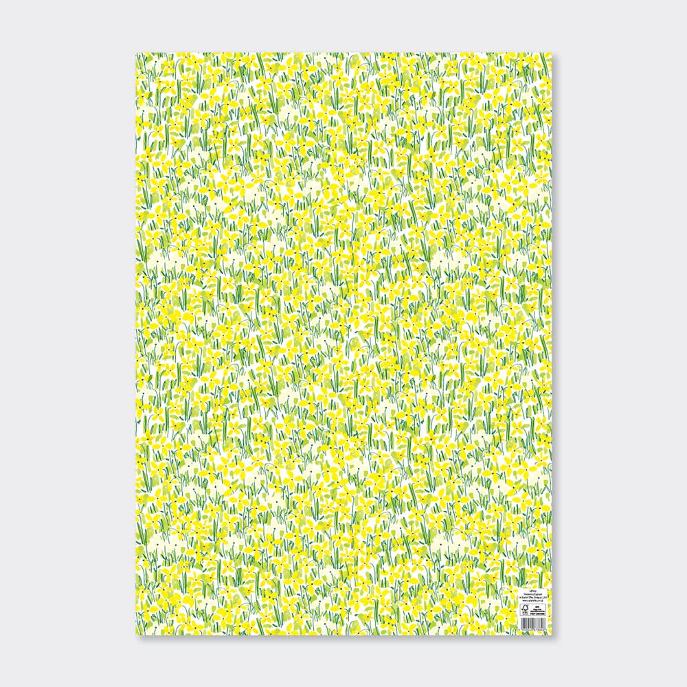 Gift Wrap Sheets - Yellow Floral
