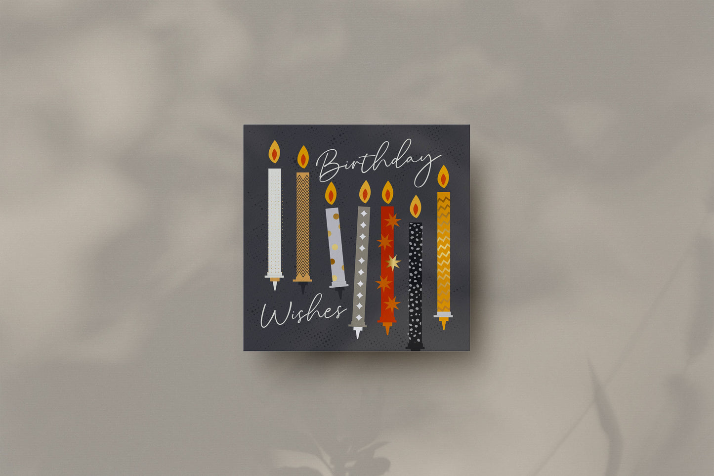 Mens Candles Birthday Card