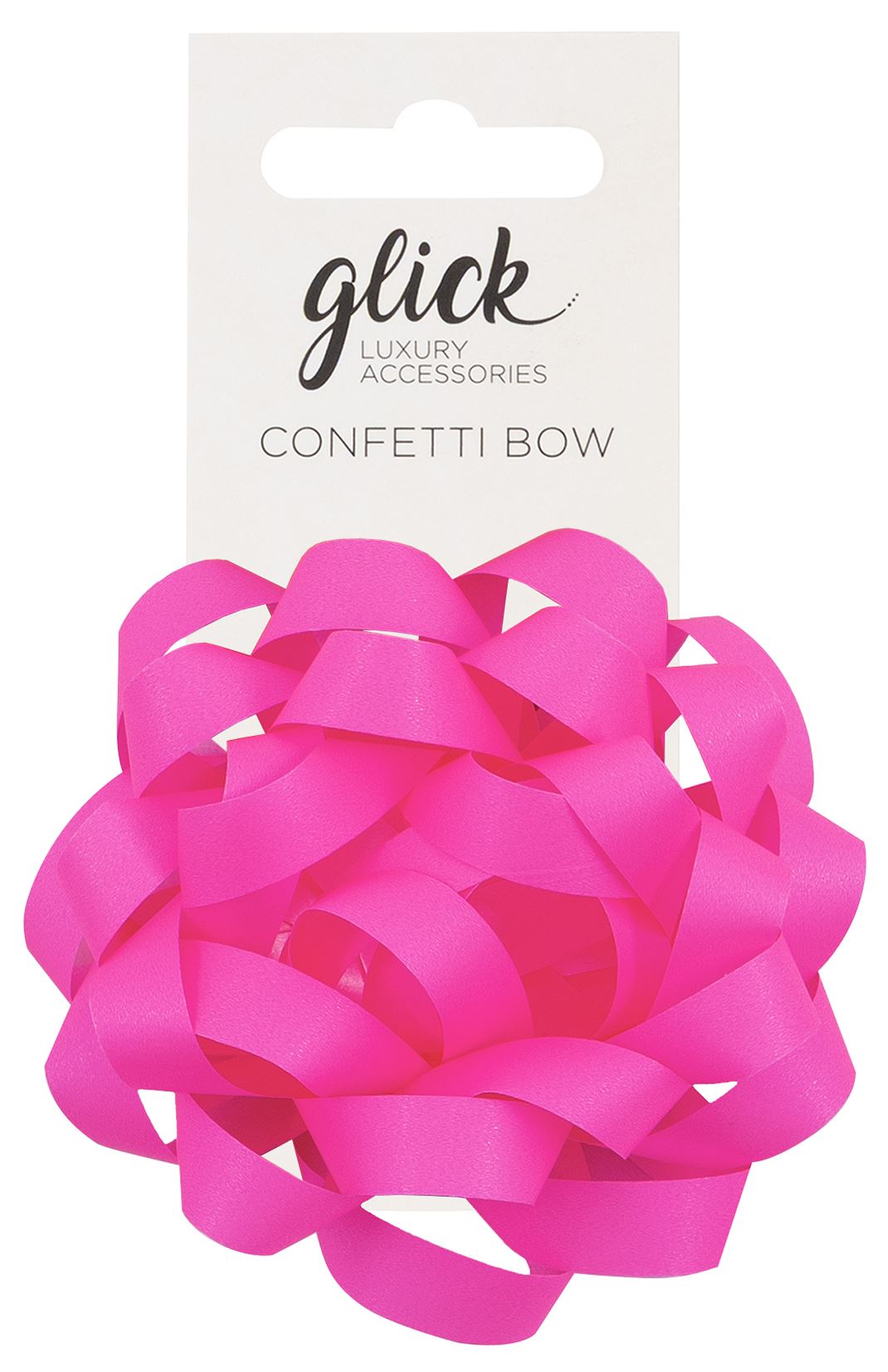 BOW CONFETTI NEON PINK
