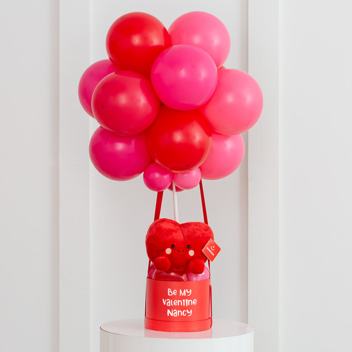 Pink Raspberry Personalised Latex Hot Air Balloon (Toy Not Included)