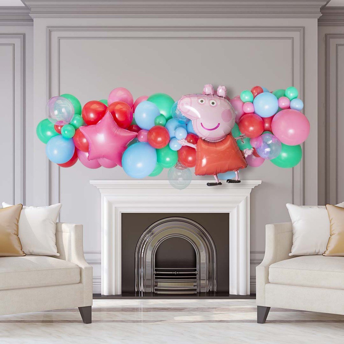 Peppa Pig 2m Latex Balloon Garland