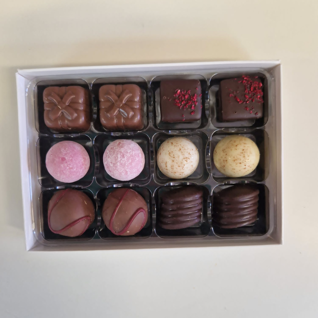 Select Your Own Valentines 12 Red Heart Chocolate Gift Box