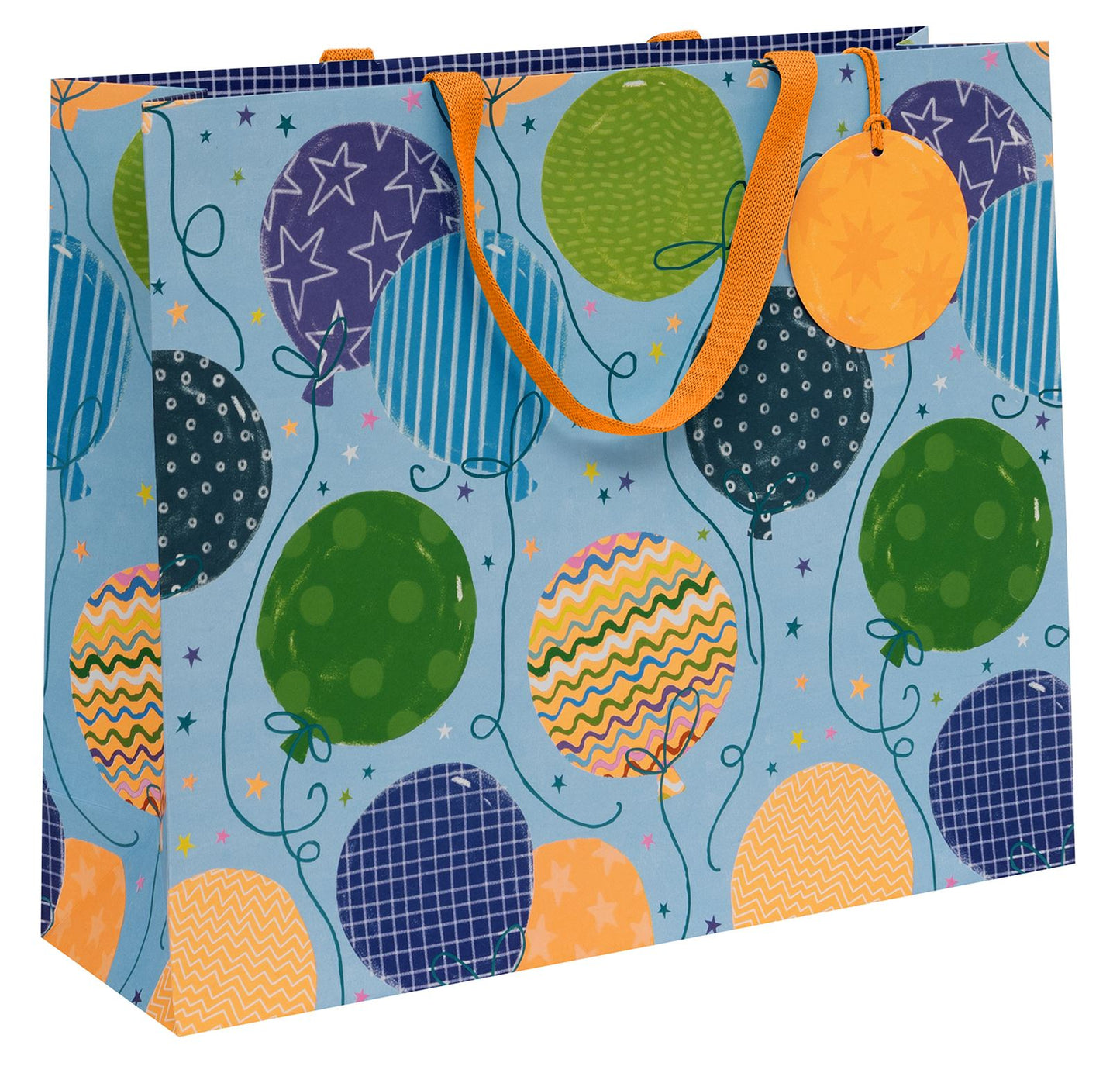 BAG SHOPPER LANDSCAPE BIG BALLOONS BLUE