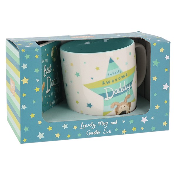 Boofle Male Mug & Coaster Set Daddy