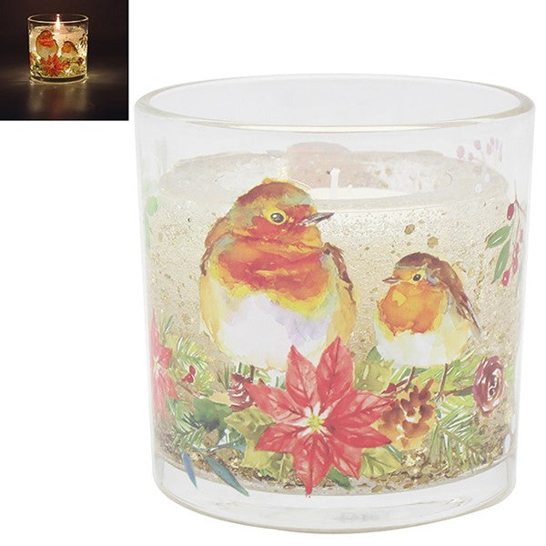 Jennifer Rose Winter Robin LED Candle