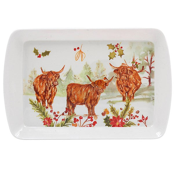 Jennifer Rose Highland Cow Small Tray