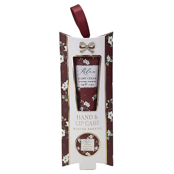 Xmas Hearts Design Berry Hand Lip Care