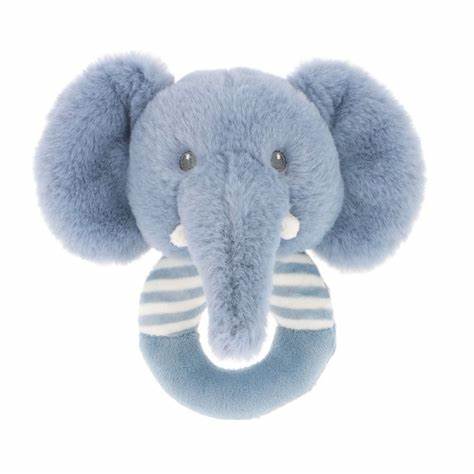 14cm Keeleco Baby Ezra Elephant Ring Rattle