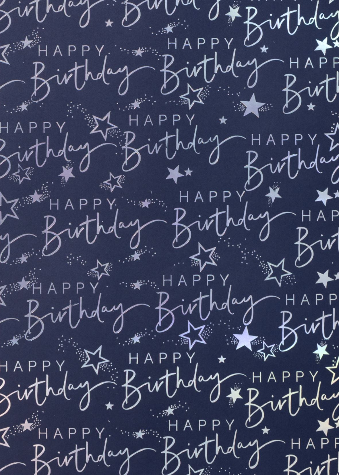 FLAT WRAP HAPPY BIRTHDAY SCRIPT BLUE